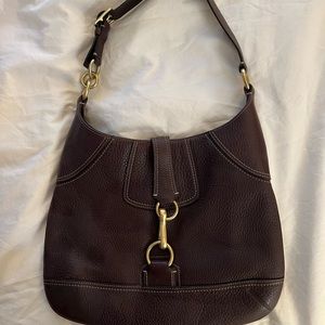 NWT Coach Chocolate Brown Pebble Leather Purse
